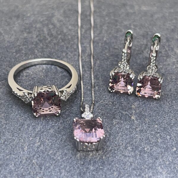 Morganite jewelry set
